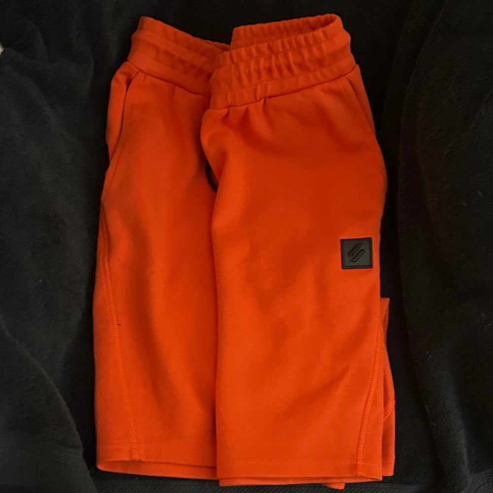 Superdry Men's Bright Orange Athletic Shorts